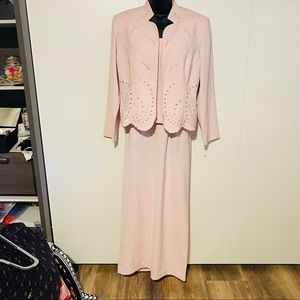 Pink Positive Attitude Three - piece suite. With Long skirt